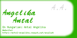 angelika antal business card